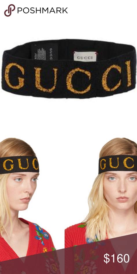 elastic gucci headband red|Gucci headband with rhinestones.